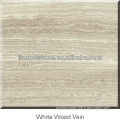 Chinese popular polished White Wood Vein white marble tile